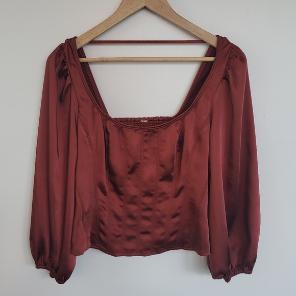 Free People Top - Hold Me Tight Corset Blouse - Picture 2 of 8